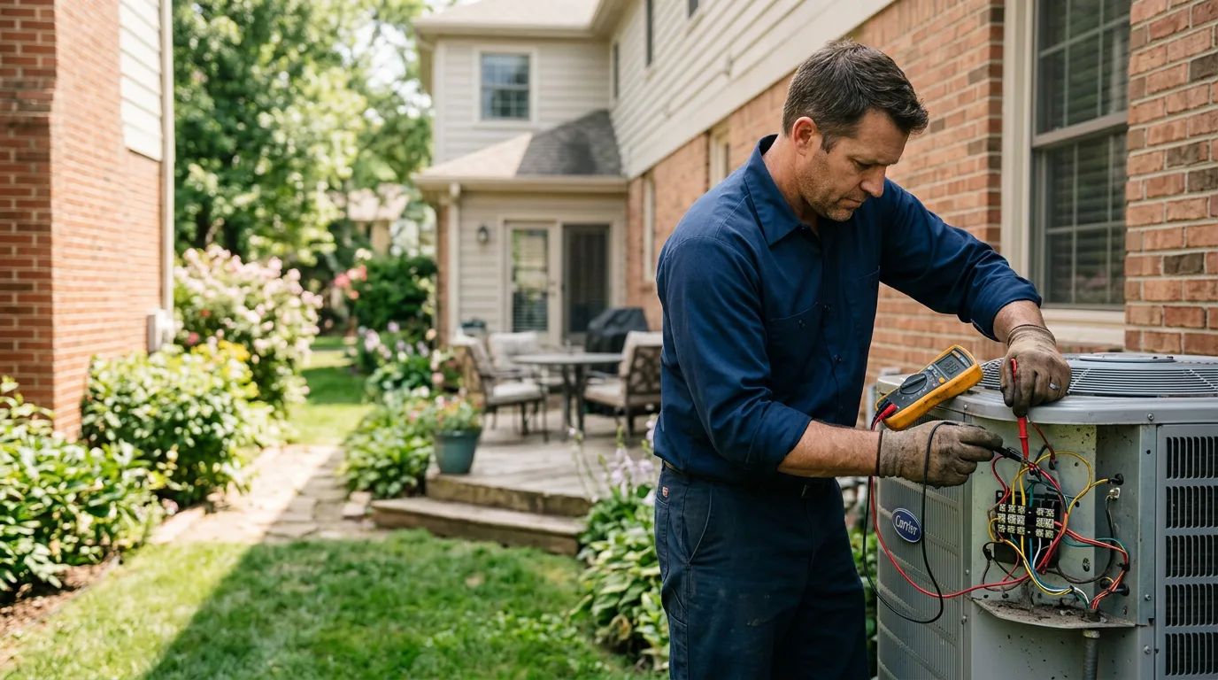 HVAC technician working near Pawnee Rock, KS